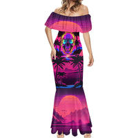 Foreuer Chasing Sunsets Skull Mermaid Dress - Wonder Print Shop