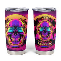 Foreuer Chasing Sunsets Skull Tumbler Cup - Wonder Print Shop