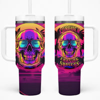 Foreuer Chasing Sunsets Skull Tumbler With Handle - Wonder Print Shop
