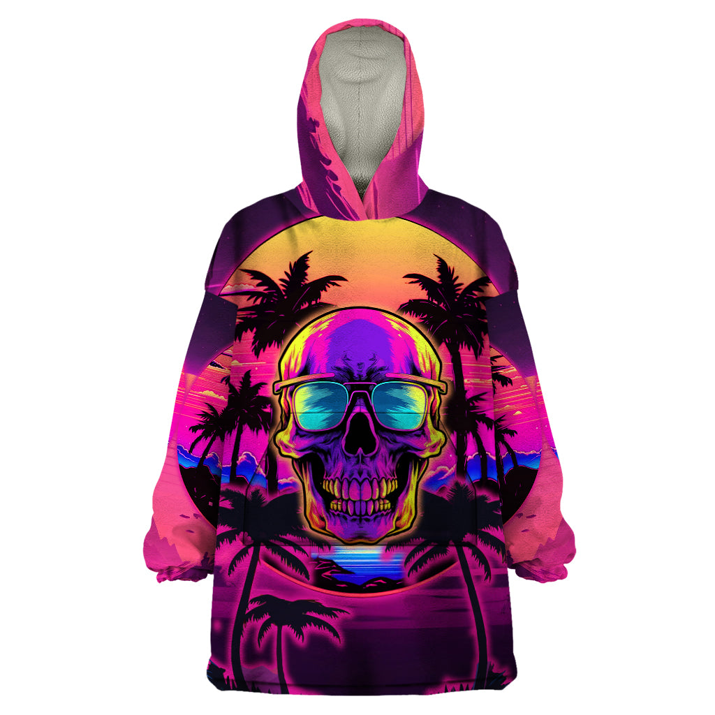 Foreuer Chasing Sunsets Skull Wearable Blanket Hoodie - Wonder Print Shop