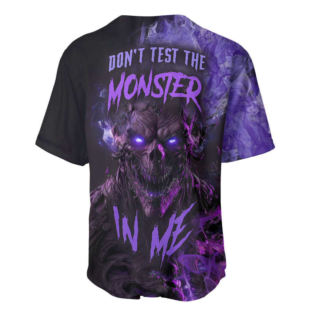Don't Test The Monster In Me Baseball Jersey - Wonder Print Shop