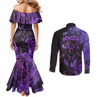 dont-test-the-monster-in-me-couples-matching-mermaid-dress-and-long-sleeve-button-shirts