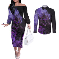 dont-test-the-monster-in-me-couples-matching-off-the-shoulder-long-sleeve-dress-and-long-sleeve-button-shirts