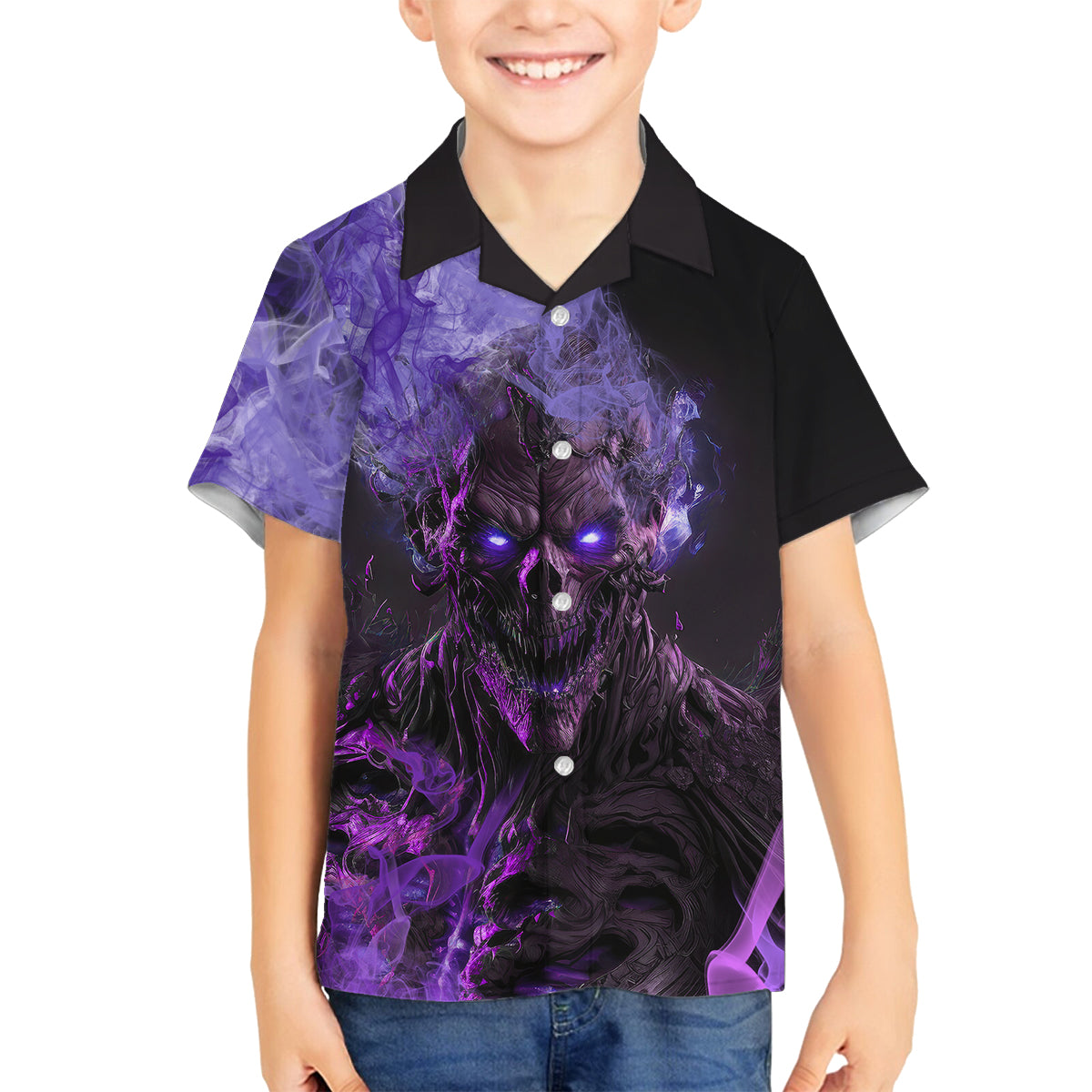 Don't Test The Monster In Me Family Matching Off Shoulder Long Sleeve Dress and Hawaiian Shirt - Wonder Print Shop