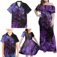 Don't Test The Monster In Me Family Matching Off Shoulder Maxi Dress and Hawaiian Shirt - Wonder Print Shop
