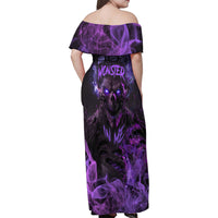 Don't Test The Monster In Me Family Matching Off Shoulder Maxi Dress and Hawaiian Shirt - Wonder Print Shop