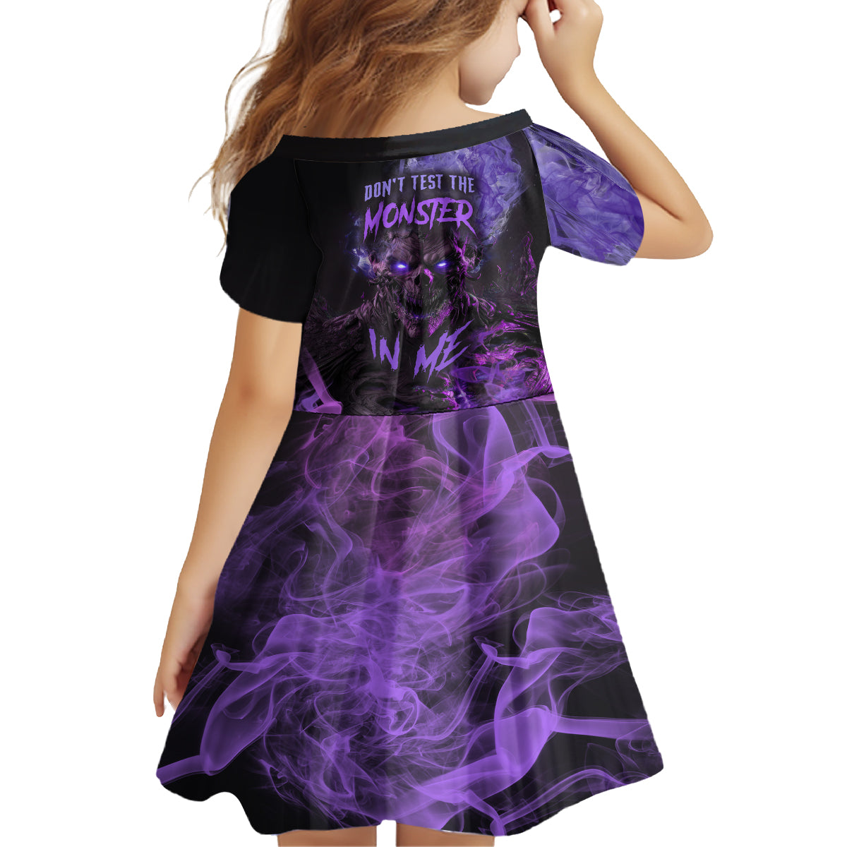 Don't Test The Monster In Me Family Matching Off Shoulder Short Dress and Hawaiian Shirt - Wonder Print Shop