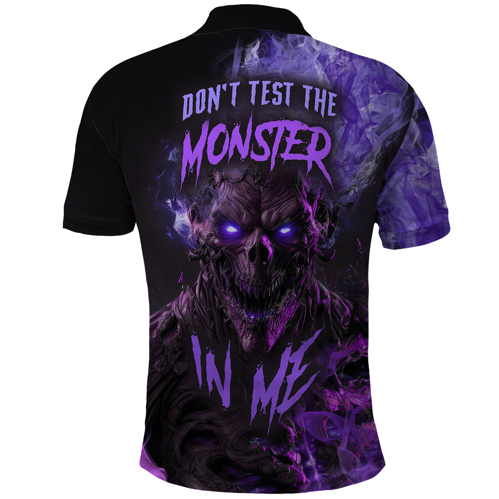 Don't Test The Monster In Me Polo Shirt - Wonder Print Shop