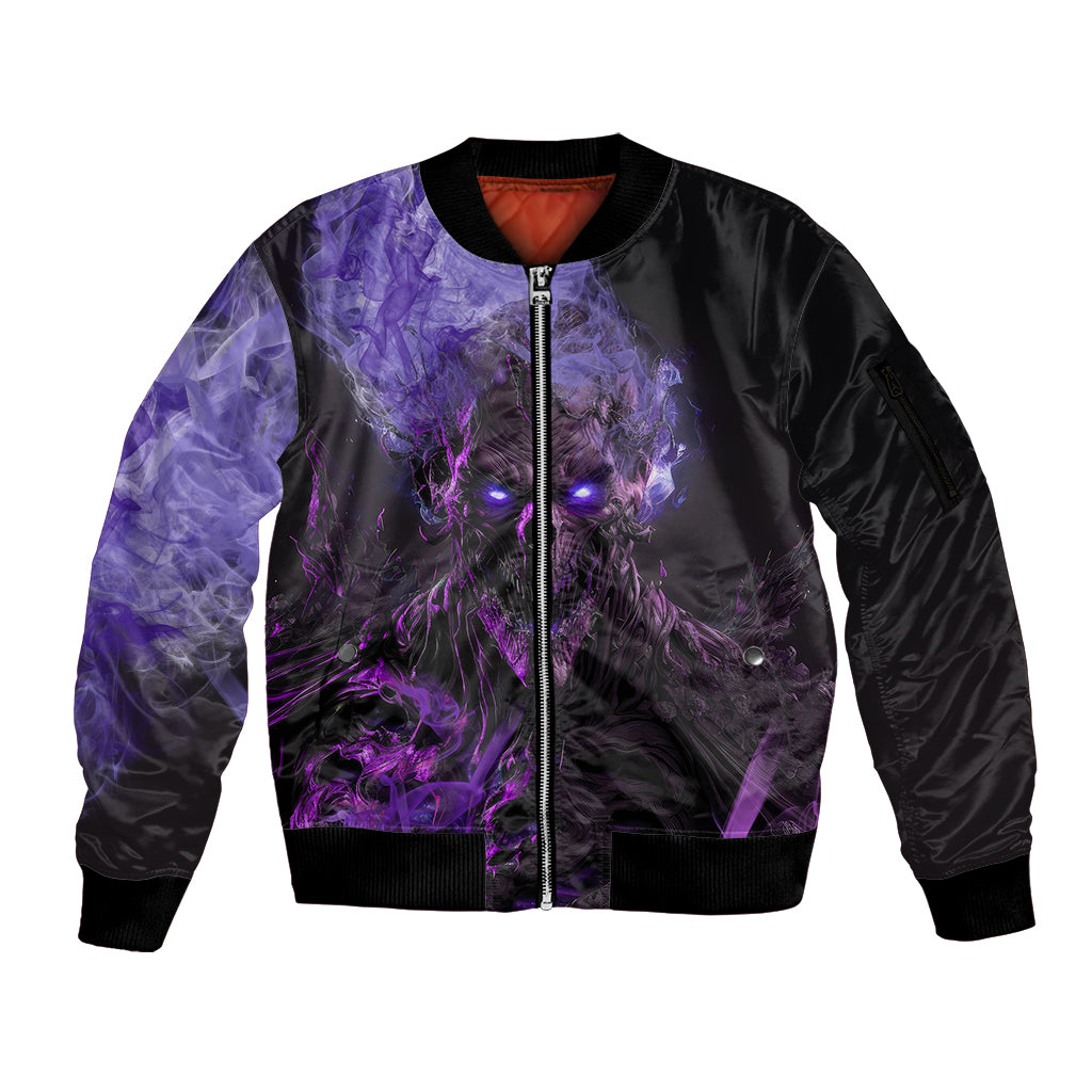 Don't Test The Monster In Me Sleeve Zip Bomber Jacket - Wonder Print Shop