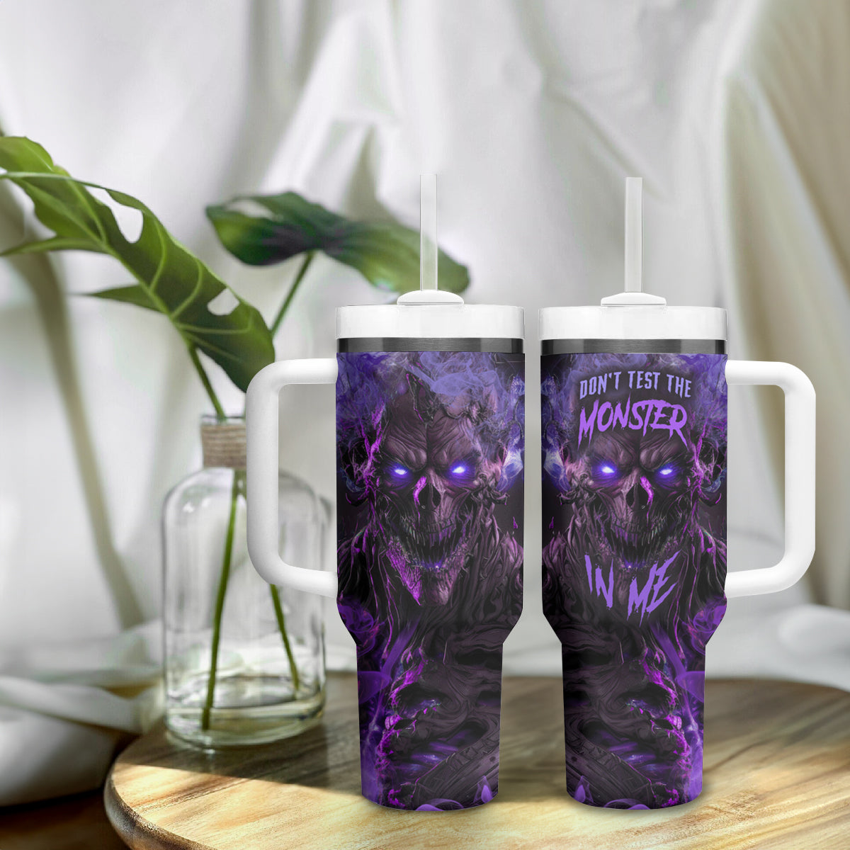 Don't Test The Monster In Me Tumbler With Handle - Wonder Print Shop