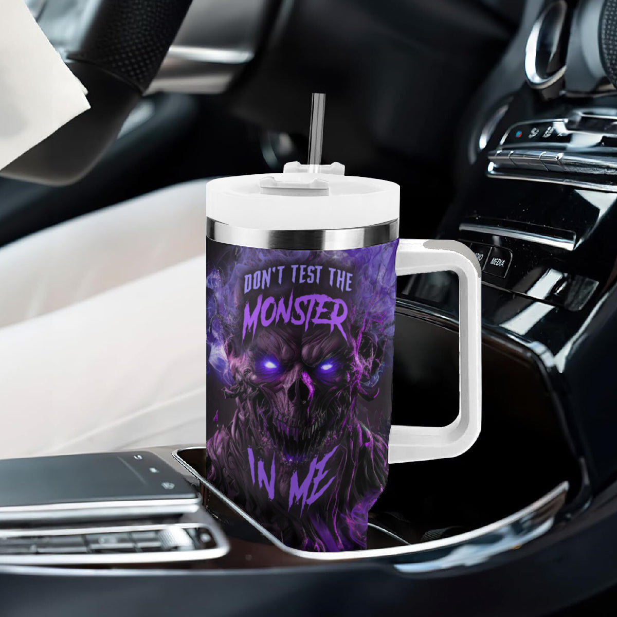 Don't Test The Monster In Me Tumbler With Handle - Wonder Print Shop
