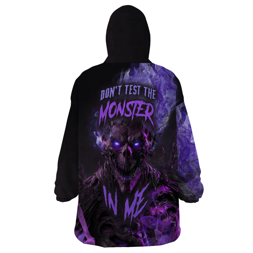 Don't Test The Monster In Me Wearable Blanket Hoodie - Wonder Print Shop