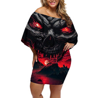 Time To Unleash Alittle Hell!! Family Matching Off Shoulder Short Dress and Hawaiian Shirt - Wonder Print Shop