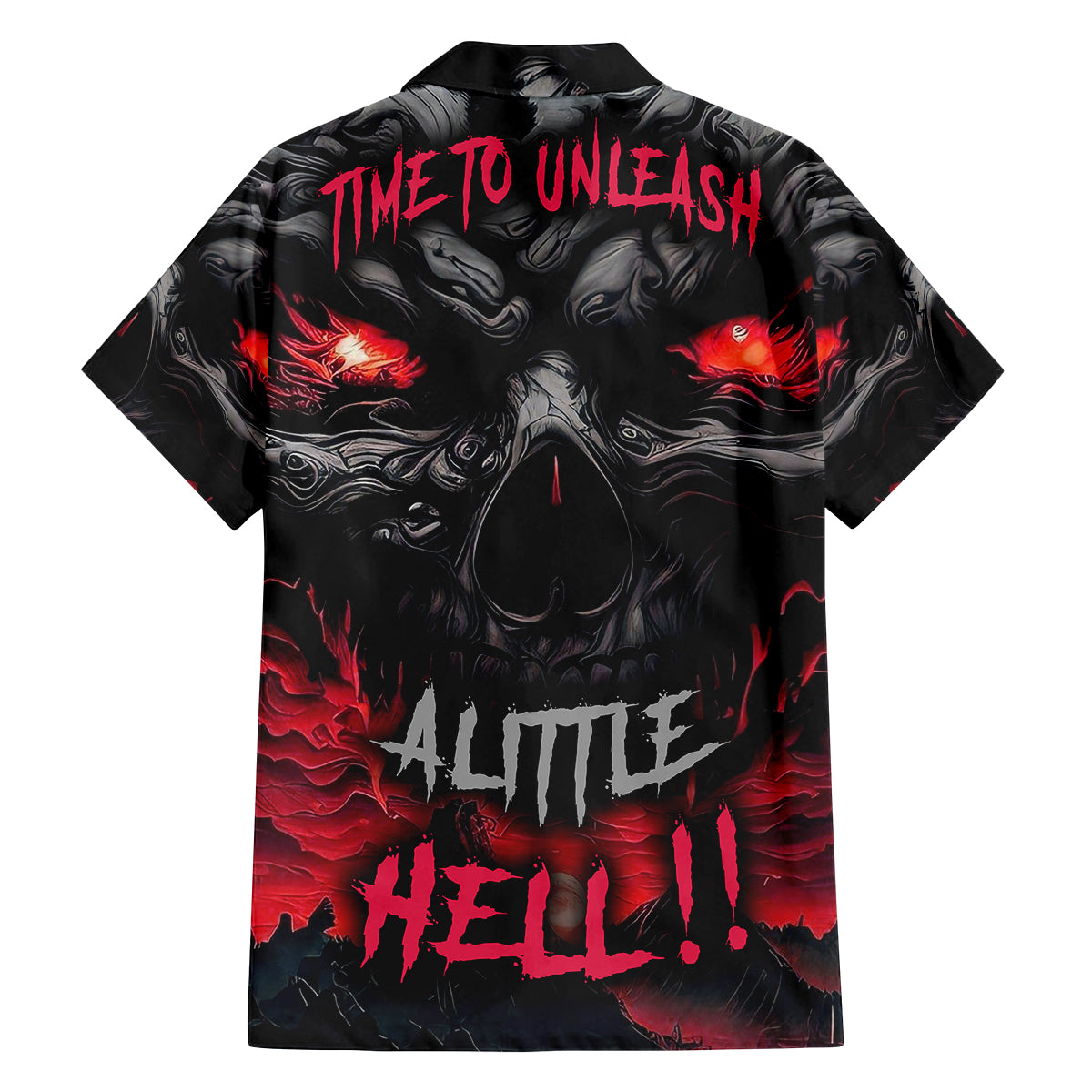 Time To Unleash Alittle Hell!! Family Matching Puletasi Dress and Hawaiian Shirt - Wonder Print Shop