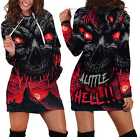 Time To Unleash Alittle Hell!! Hoodie Dress - Wonder Print Shop