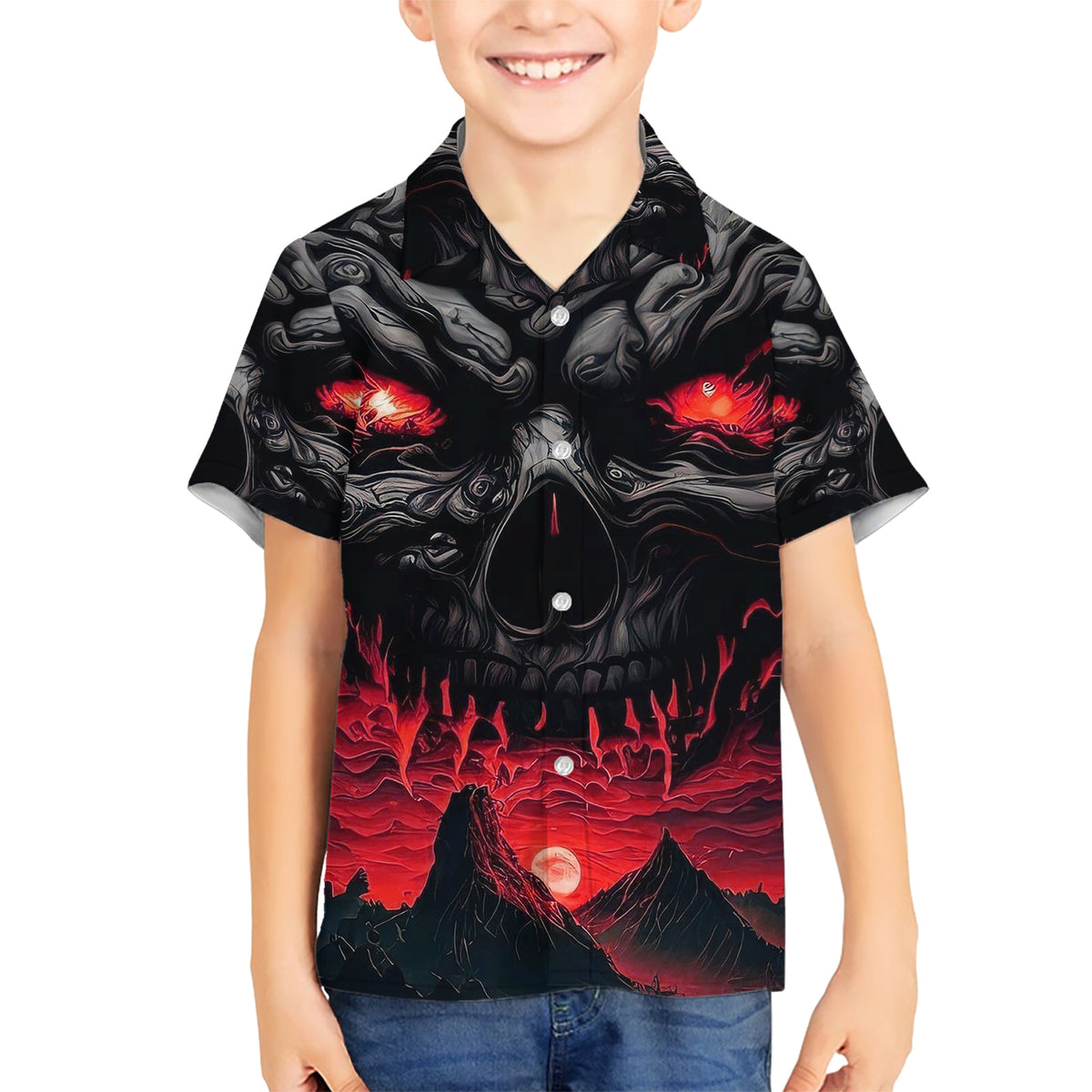 Time To Unleash Alittle Hell!! Kid Hawaiian Shirt - Wonder Print Shop