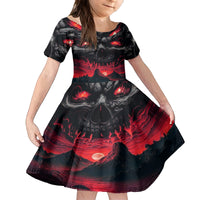 Time To Unleash Alittle Hell!! Kid Short Sleeve Dress - Wonder Print Shop