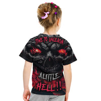 Time To Unleash Alittle Hell!! Kid T Shirt - Wonder Print Shop