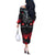 Time To Unleash Alittle Hell!! Off The Shoulder Long Sleeve Dress - Wonder Print Shop