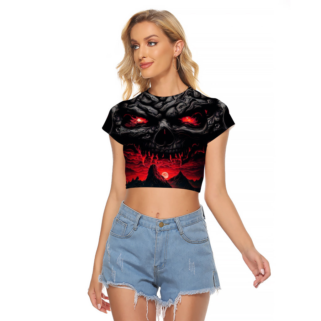 Time To Unleash Alittle Hell!! Raglan Cropped T Shirt - Wonder Print Shop