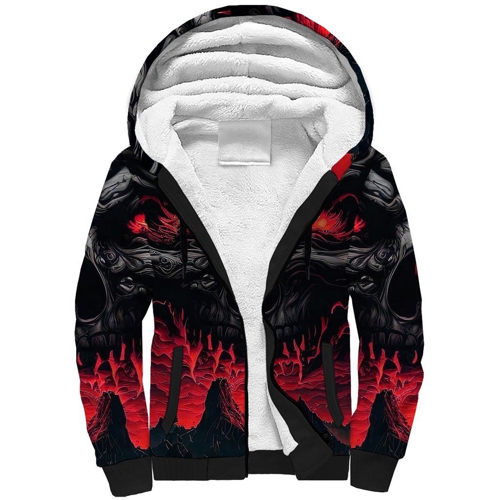 Time To Unleash Alittle Hell!! Sherpa Hoodie - Wonder Print Shop