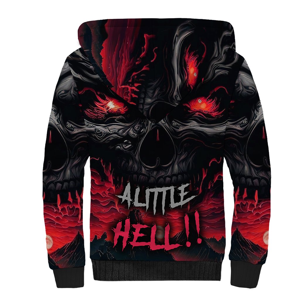Time To Unleash Alittle Hell!! Sherpa Hoodie - Wonder Print Shop