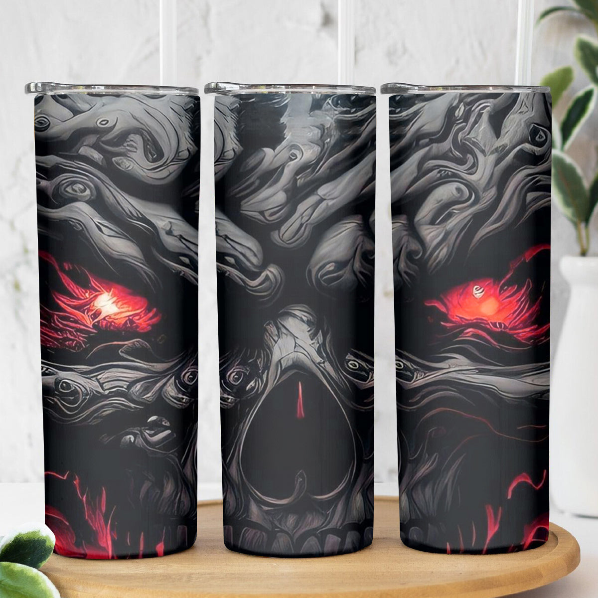 Time To Unleash Alittle Hell!! Skinny Tumbler - Wonder Print Shop