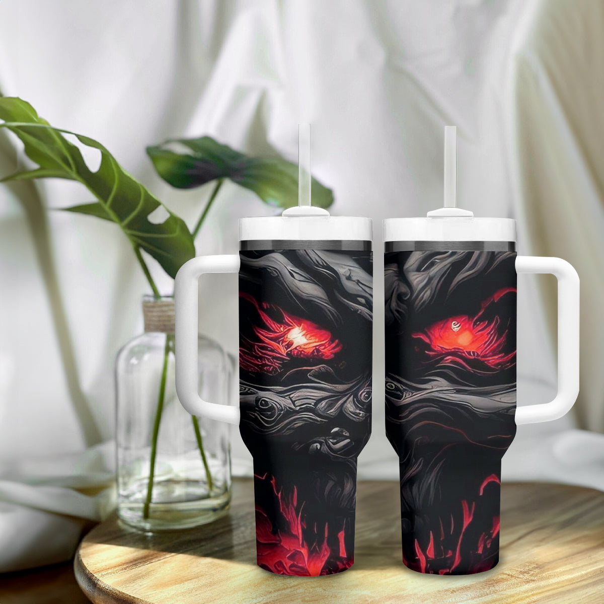 Time To Unleash Alittle Hell!! Tumbler With Handle - Wonder Print Shop