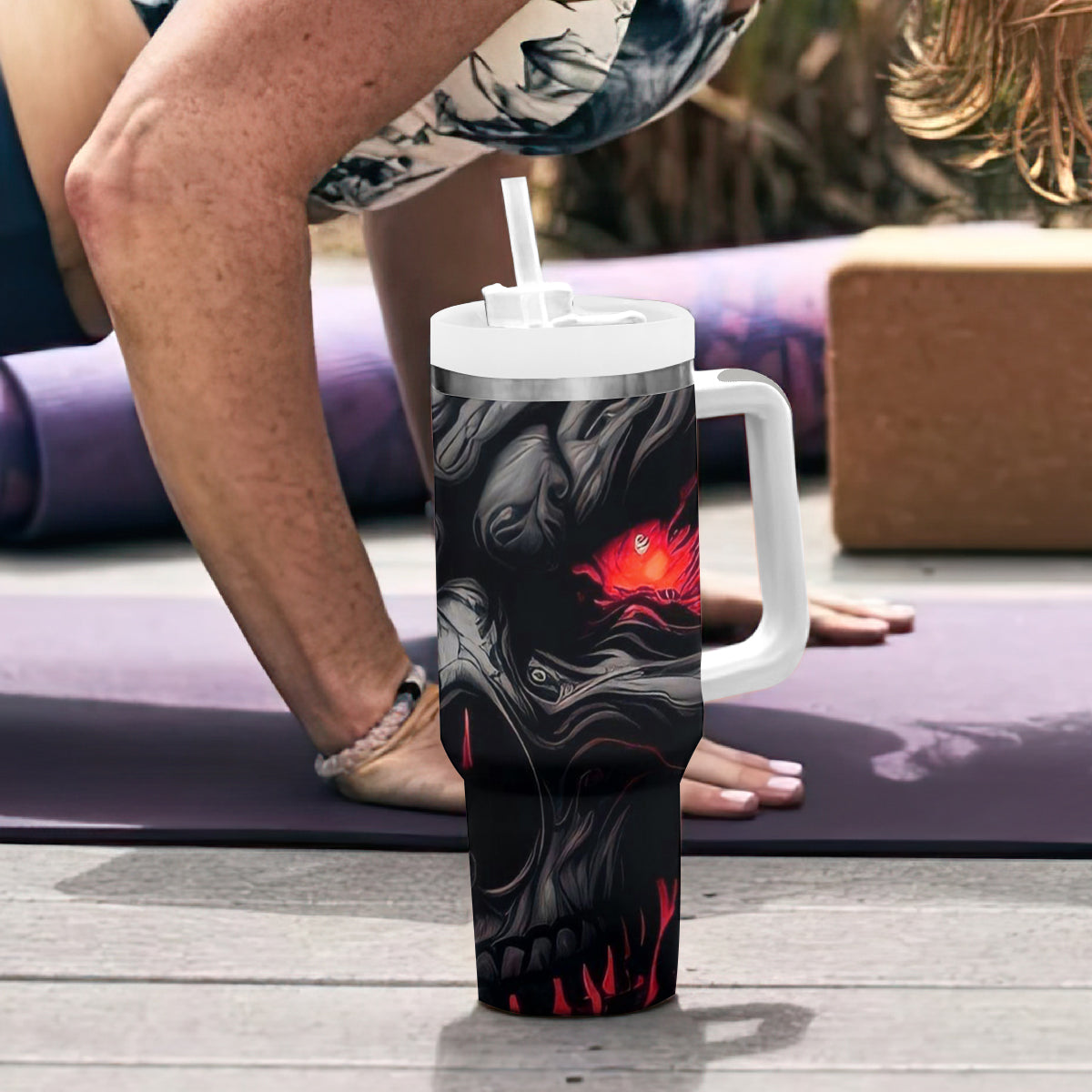 Time To Unleash Alittle Hell!! Tumbler With Handle - Wonder Print Shop