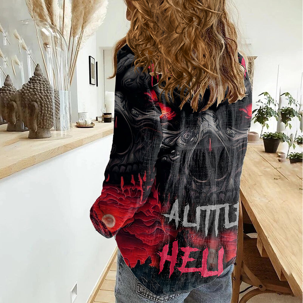 Time To Unleash Alittle Hell!! Women Casual Shirt - Wonder Print Shop