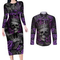 I am a Haunt Mess Couples Matching Long Sleeve Bodycon Dress and Long Sleeve Button Shirts - Wonder Print Shop