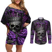 I am a Haunt Mess Couples Matching Off Shoulder Short Dress and Long Sleeve Button Shirts - Wonder Print Shop