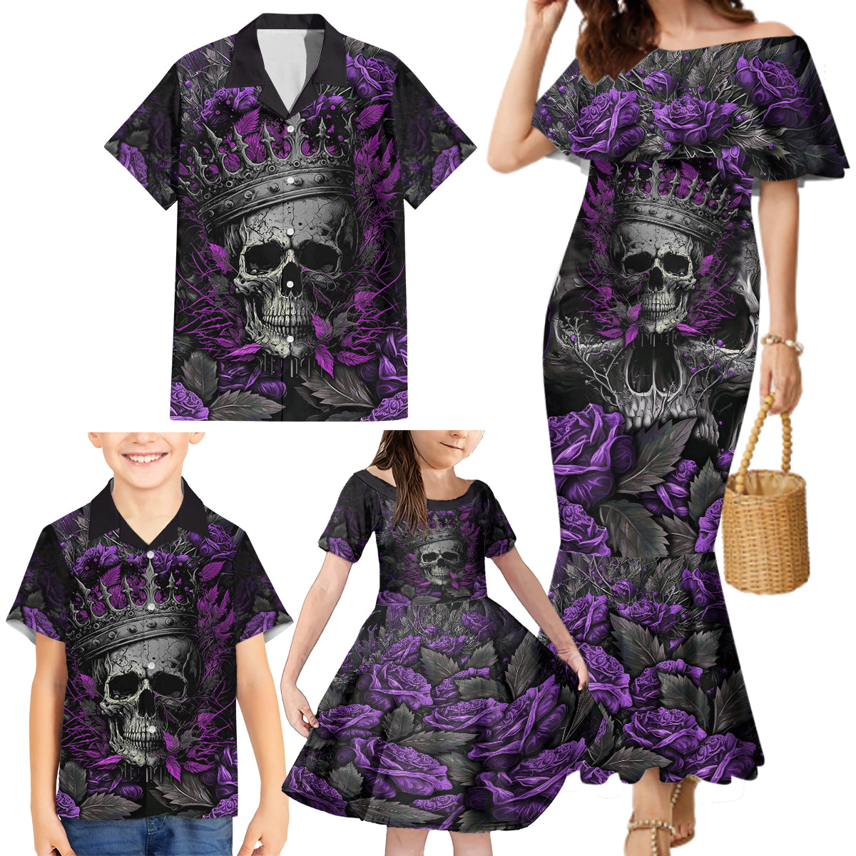 I am a Haunt Mess Family Matching Mermaid Dress and Hawaiian Shirt - Wonder Print Shop