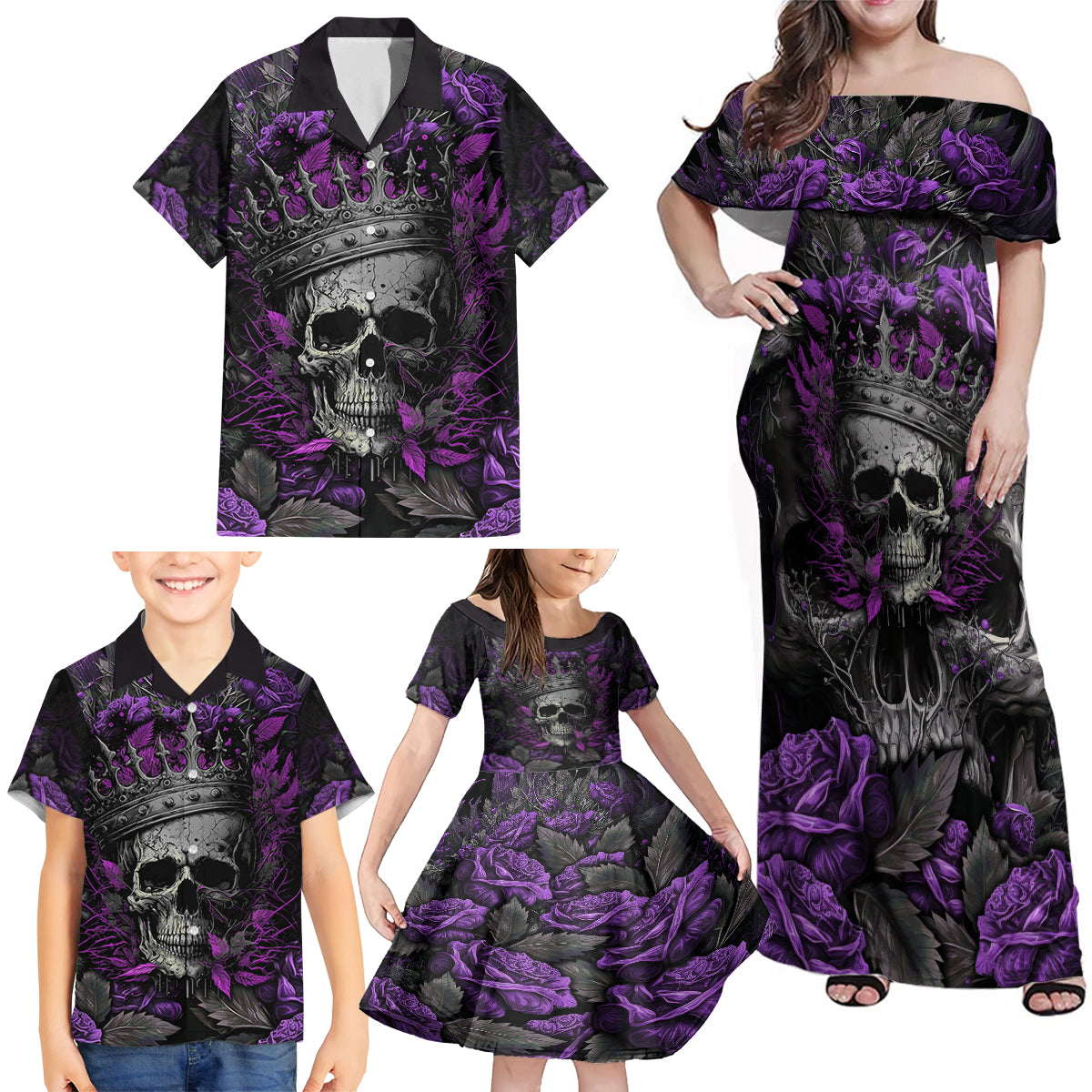 I am a Haunt Mess Family Matching Off Shoulder Maxi Dress and Hawaiian Shirt - Wonder Print Shop