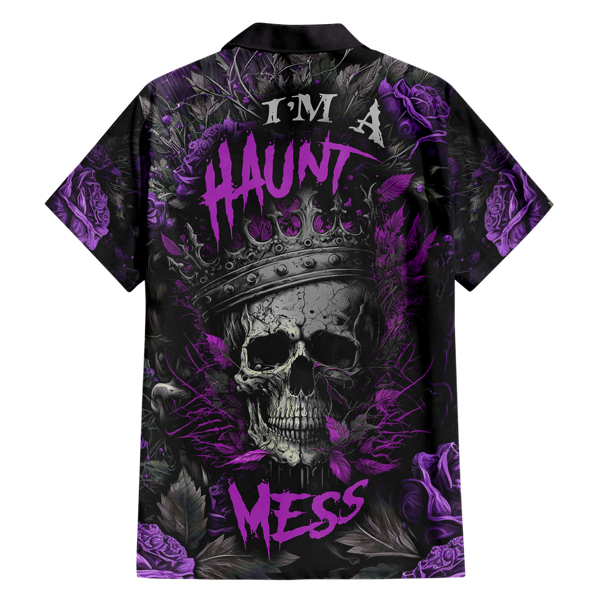 I am a Haunt Mess Family Matching Short Sleeve Bodycon Dress and Hawaiian Shirt - Wonder Print Shop