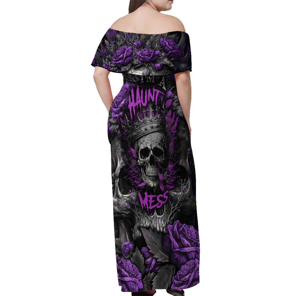 I am a Haunt Mess Off Shoulder Maxi Dress - Wonder Print Shop