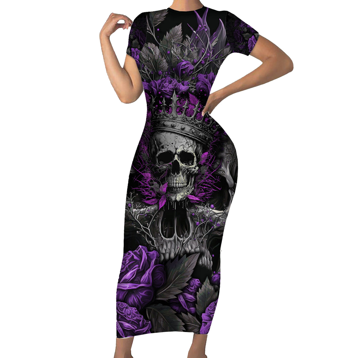 I am a Haunt Mess Short Sleeve Bodycon Dress - Wonder Print Shop