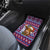 Cow in Santa Hat Be Kind Message Car Mats with Red Blue Knit Pattern Design - Wonder Print Shop