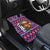 Cow in Santa Hat Be Kind Message Car Mats with Red Blue Knit Pattern Design - Wonder Print Shop