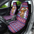 Cow in Santa Hat Be Kind Message Car Seat Cover with Red Blue Knit Pattern Design - Wonder Print Shop