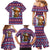 Cow in Santa Hat Be Kind Message Family Matching Mermaid Dress and Hawaiian Shirt with Red Blue Knit Pattern Design - Wonder Print Shop