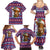 Cow in Santa Hat Be Kind Message Family Matching Summer Maxi Dress and Hawaiian Shirt with Red Blue Knit Pattern Design - Wonder Print Shop