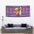 Cow in Santa Hat Be Kind Message Tapestry with Red Blue Knit Pattern Design - Wonder Print Shop