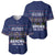 Crazy Cat Lover Baseball Jersey with Black Cats and Funny Quote in Blue Holiday Knit Pattern Design - Wonder Print Shop