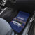 Crazy Cat Lover Car Mats with Black Cats and Funny Quote in Blue Holiday Knit Pattern Design - Wonder Print Shop