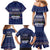 Crazy Cat Lover Family Matching Mermaid Dress and Hawaiian Shirt with Black Cats and Funny Quote in Blue Holiday Knit Pattern Design - Wonder Print Shop