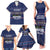 Crazy Cat Lover Family Matching Tank Maxi Dress and Hawaiian Shirt with Black Cats and Funny Quote in Blue Holiday Knit Pattern Design - Wonder Print Shop