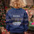 Crazy Cat Lover Kid Ugly Christmas Sweater with Black Cats and Funny Quote in Blue Holiday Knit Pattern Design - Wonder Print Shop