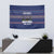 Crazy Cat Lover Tapestry with Black Cats and Funny Quote in Blue Holiday Knit Pattern Design - Wonder Print Shop