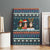 Bernese Mountain Dogs in Holiday Costumes Canvas Wall Art with Green Snowflake Pattern Design - Wonder Print Shop